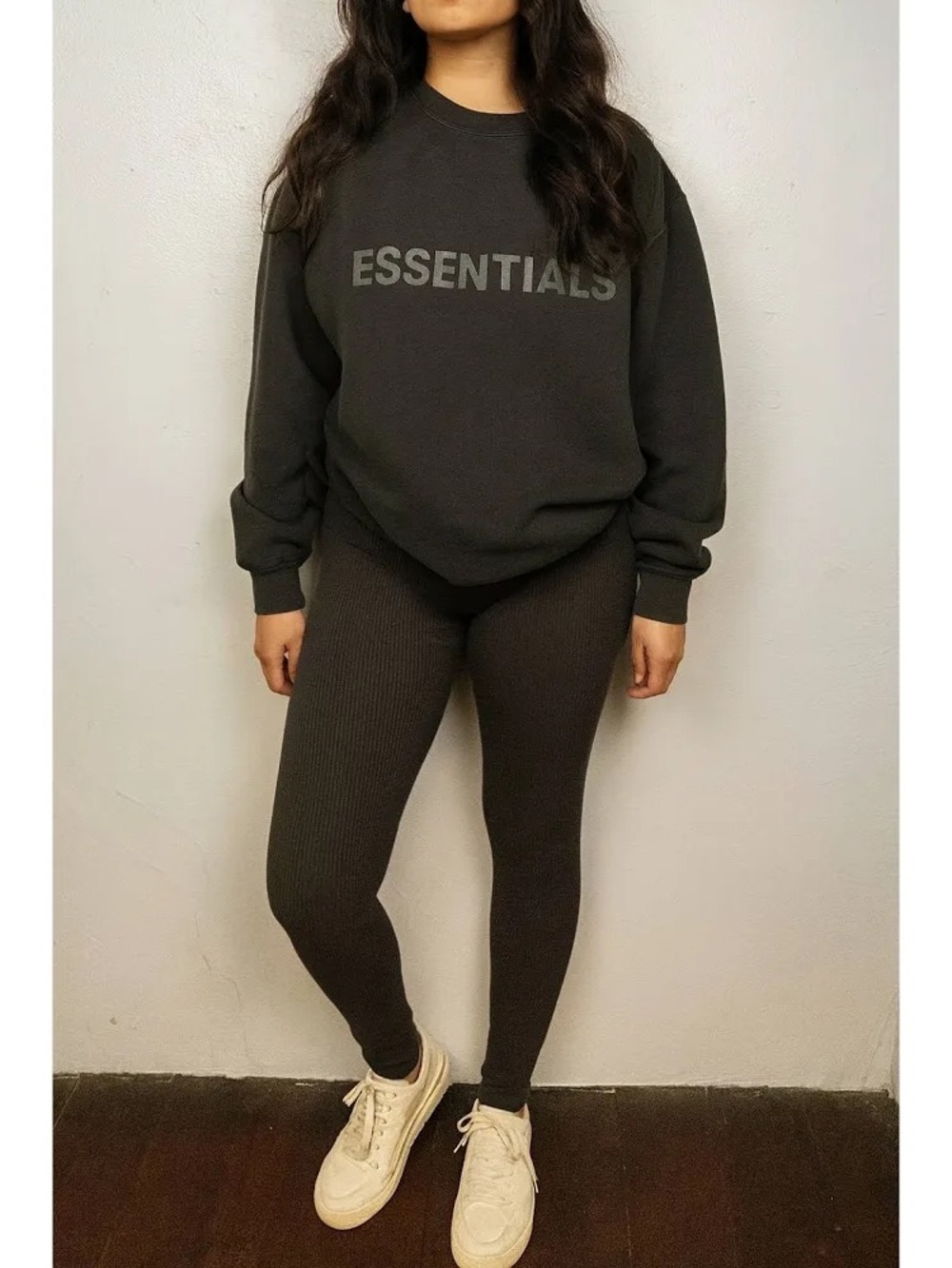Essentials Fear of God Knit Thick Leggings Womens Large L Dark Brown Ribbed